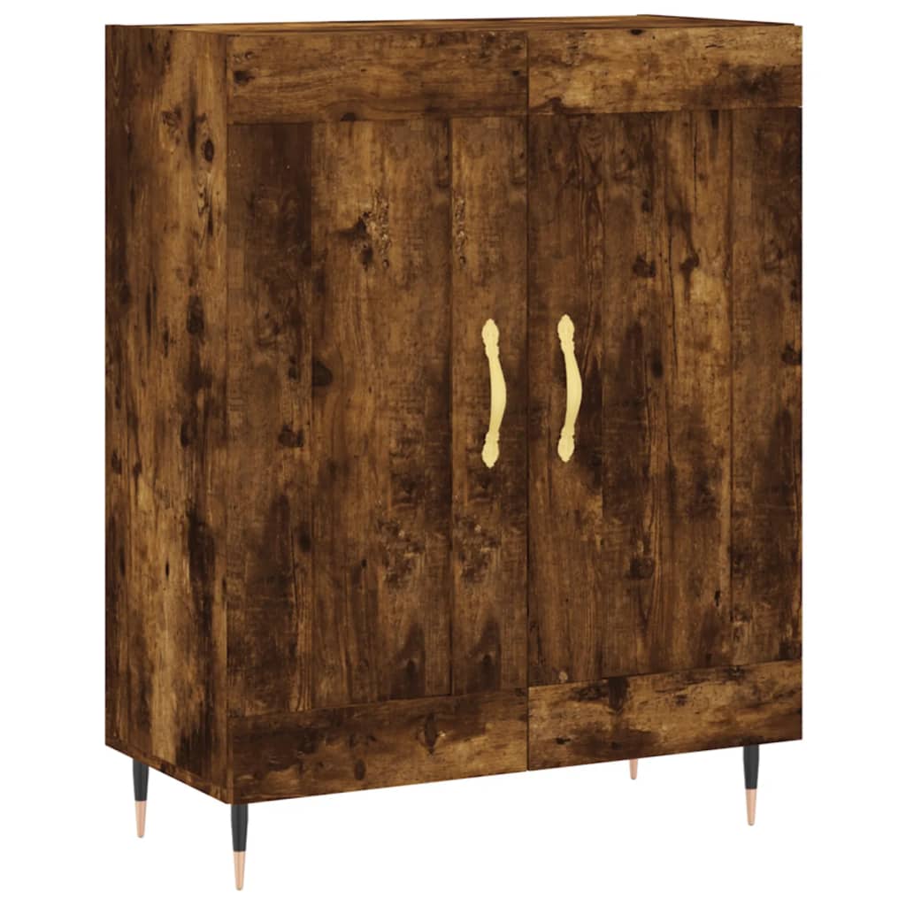 Highboard Smoked Oak 69,5x34x180 cm Engineered Wood