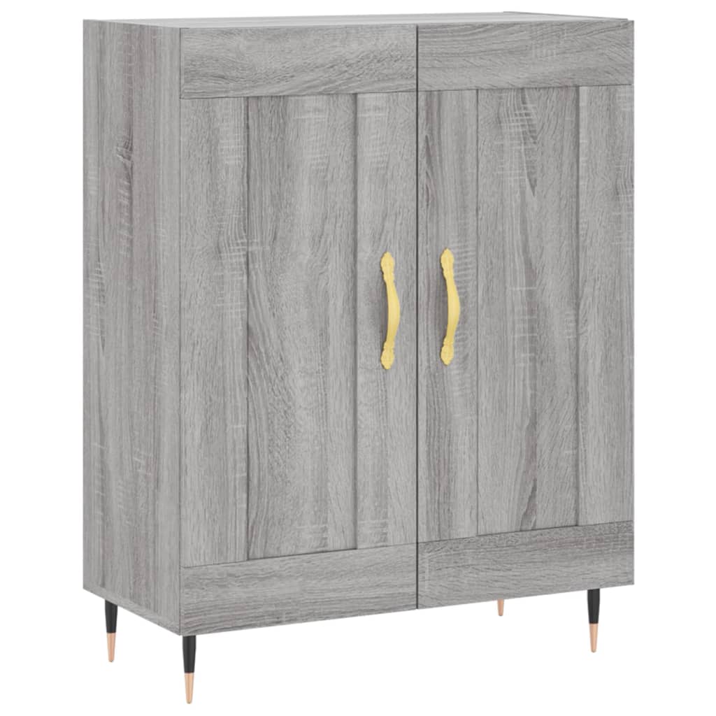 Highboard Grey Sonoma 69,5x34x180 cm Engineered Wood