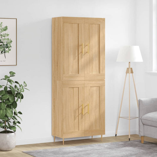 Highboard Sonoma Oak 69.5x34x180 cm Engineered Wood