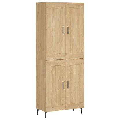 Highboard Sonoma Oak 69.5x34x180 cm Engineered Wood