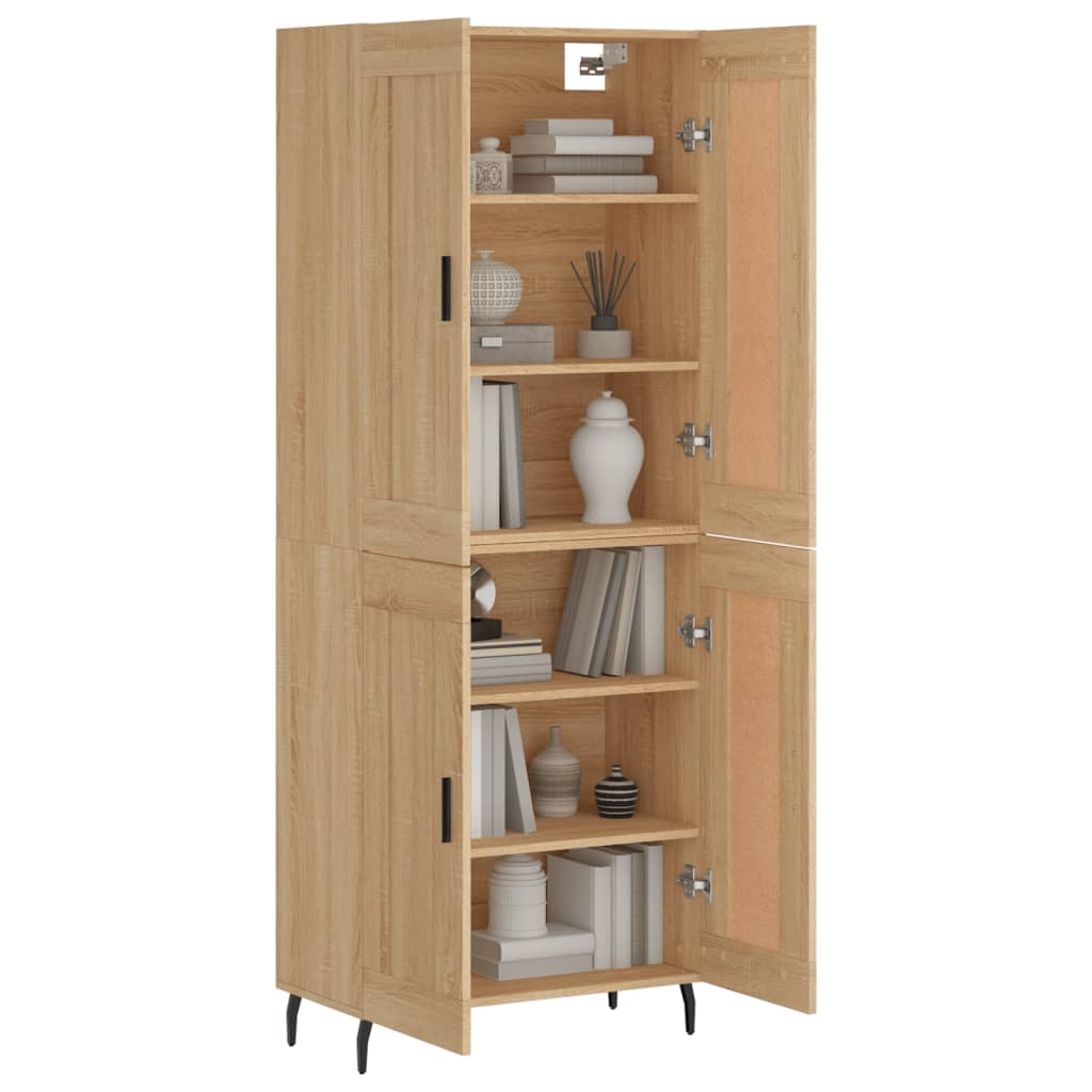 Highboard Sonoma Oak 69.5x34x180 cm Engineered Wood