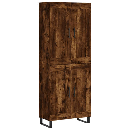 Highboard Smoked Oak 69,5x34x180 cm Engineered Wood
