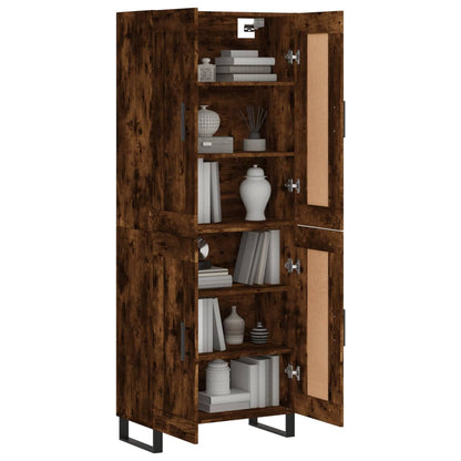 Highboard Smoked Oak 69,5x34x180 cm Engineered Wood