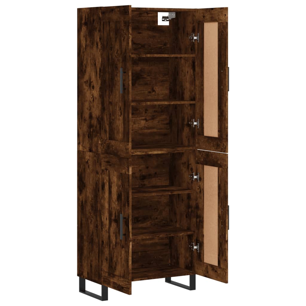 Highboard Smoked Oak 69,5x34x180 cm Engineered Wood