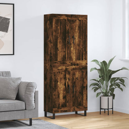 Highboard Smoked Oak 69,5x34x180 cm Engineered Wood