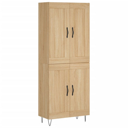 Highboard Sonoma Oak 69.5x34x180 cm Engineered Wood