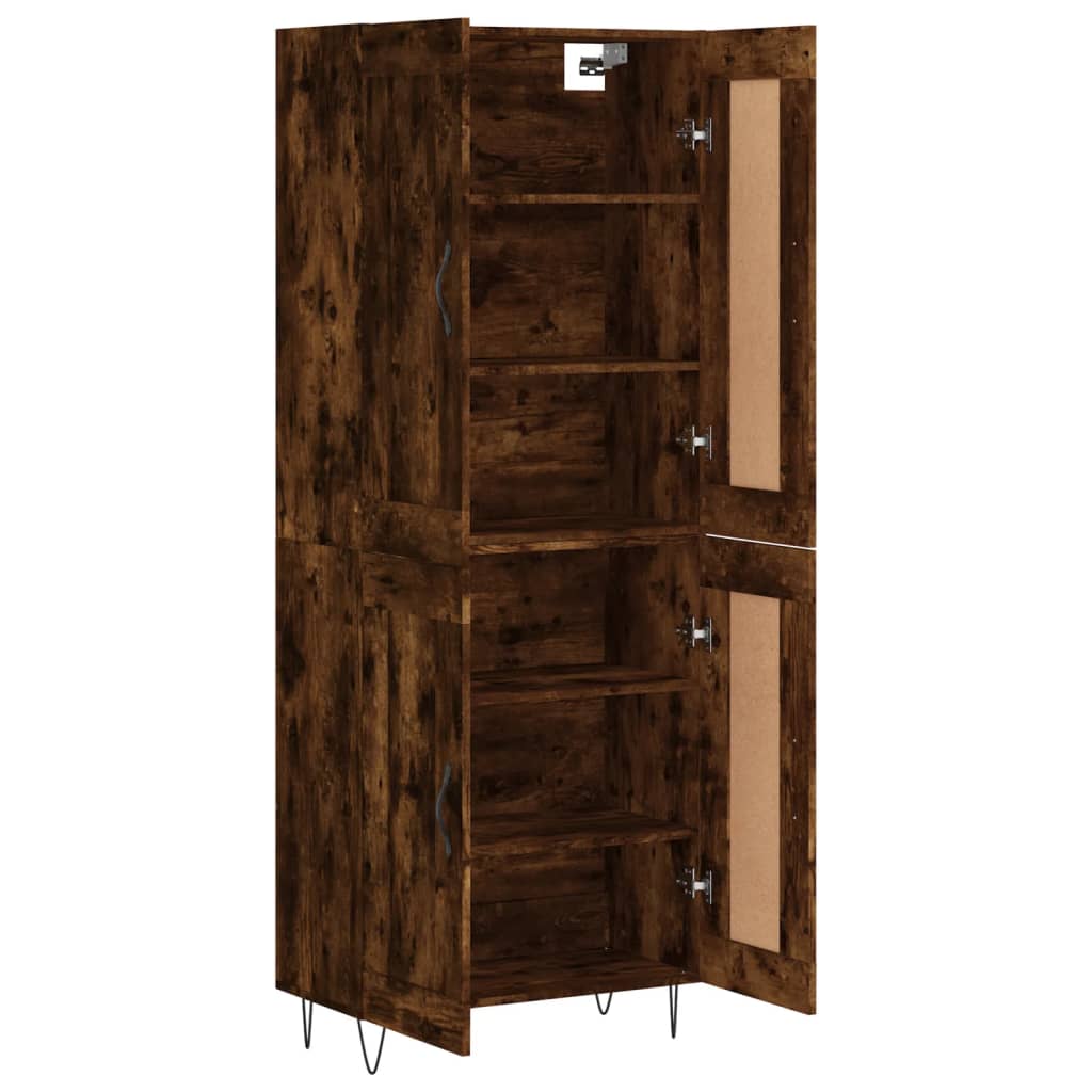 Highboard Smoked Oak 69,5x34x180 cm Engineered Wood