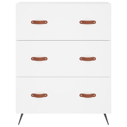 Highboard White 69,5x34x180 cm Engineered Wood