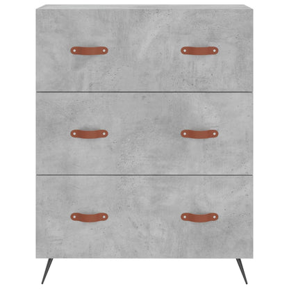Highboard Concrete Grey 69,5x34x180 cm Engineered Wood
