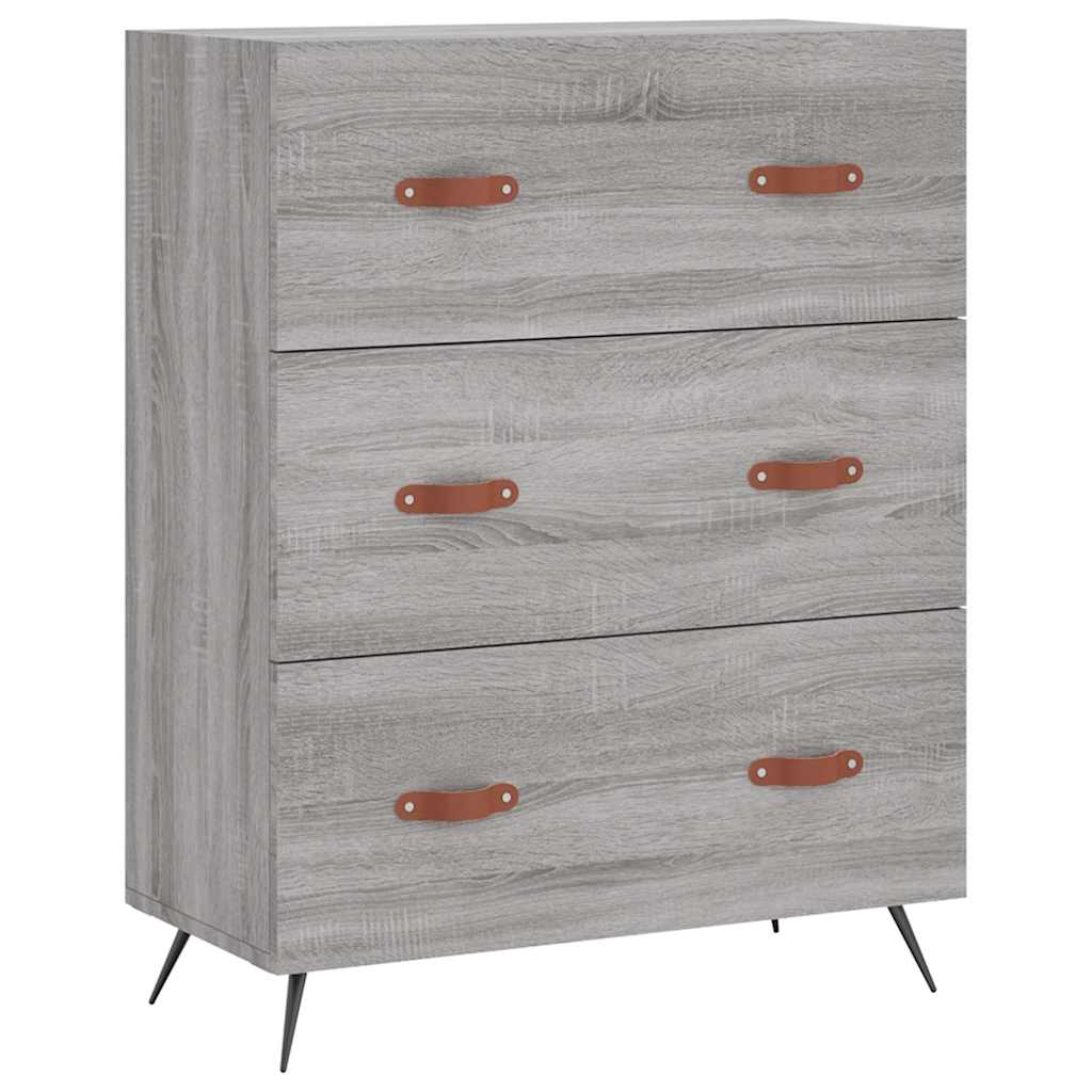Highboard Grey Sonoma 69,5x34x180 cm Engineered Wood