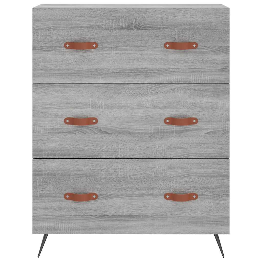 Highboard Grey Sonoma 69,5x34x180 cm Engineered Wood