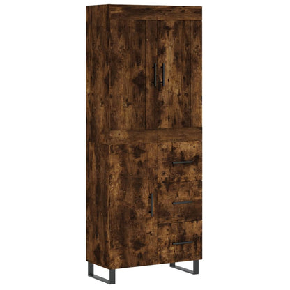 Highboard Smoked Oak 69,5x34x180 cm Engineered Wood
