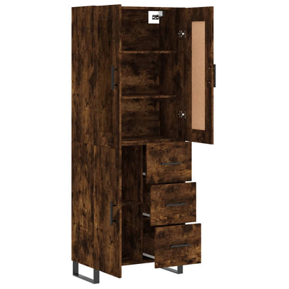 Highboard Smoked Oak 69,5x34x180 cm Engineered Wood