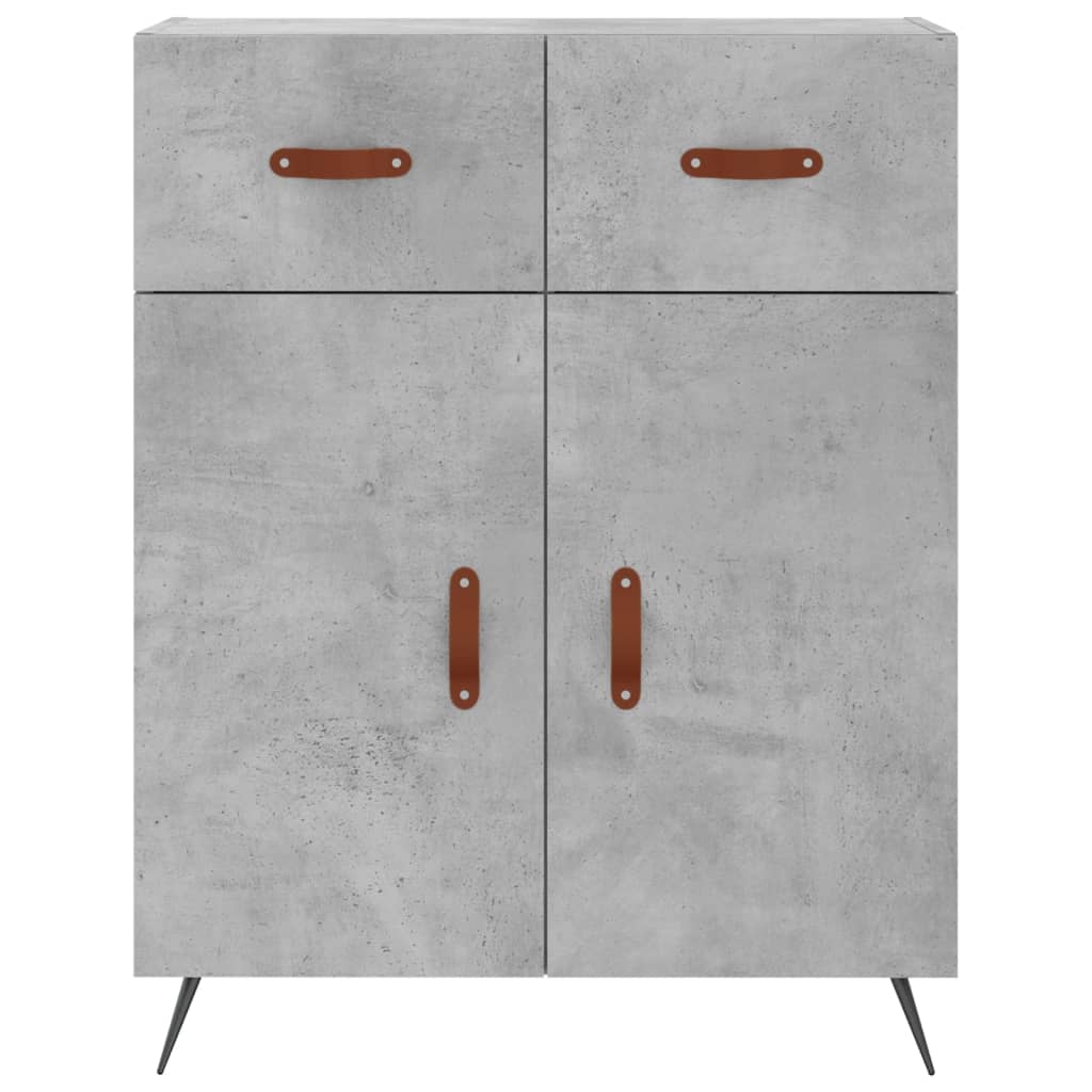Highboard Concrete Grey 69,5x34x180 cm Engineered Wood