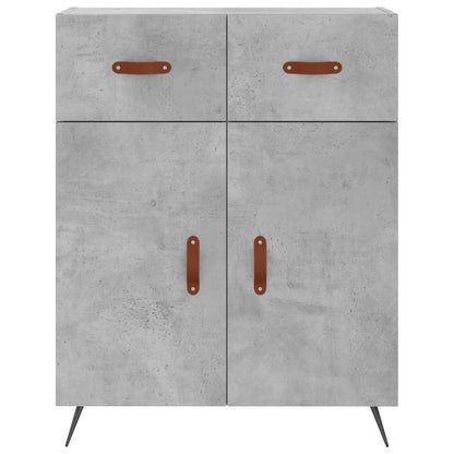 Highboard Concrete Grey 69,5x34x180 cm Engineered Wood