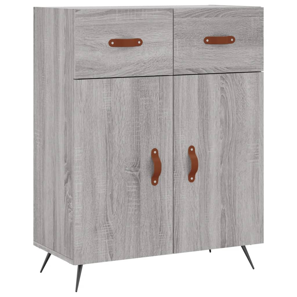 Highboard Grey Sonoma 69,5x34x180 cm Engineered Wood
