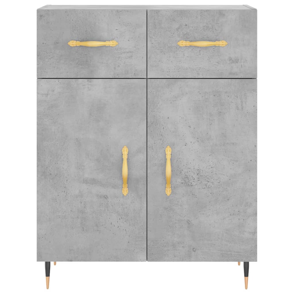 Highboard Concrete Grey 69,5x34x180 cm Engineered Wood