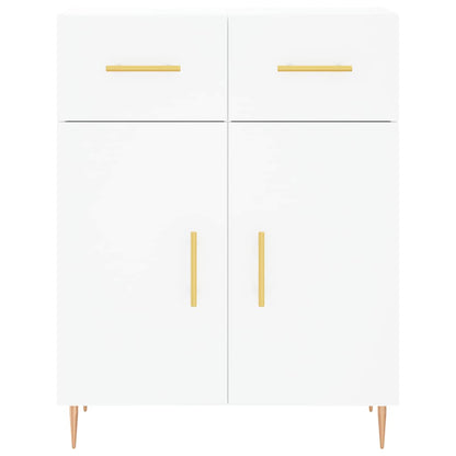 Highboard White 69.5x34x180 cm Engineered Wood
