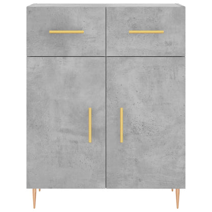 Highboard Concrete Grey 69.5x34x180 cm Engineered Wood