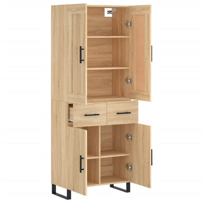 Highboard Sonoma Oak 69.5x34x180 cm Engineered Wood