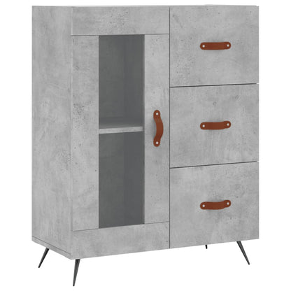 Highboard Concrete Grey 69,5x34x180 cm Engineered Wood