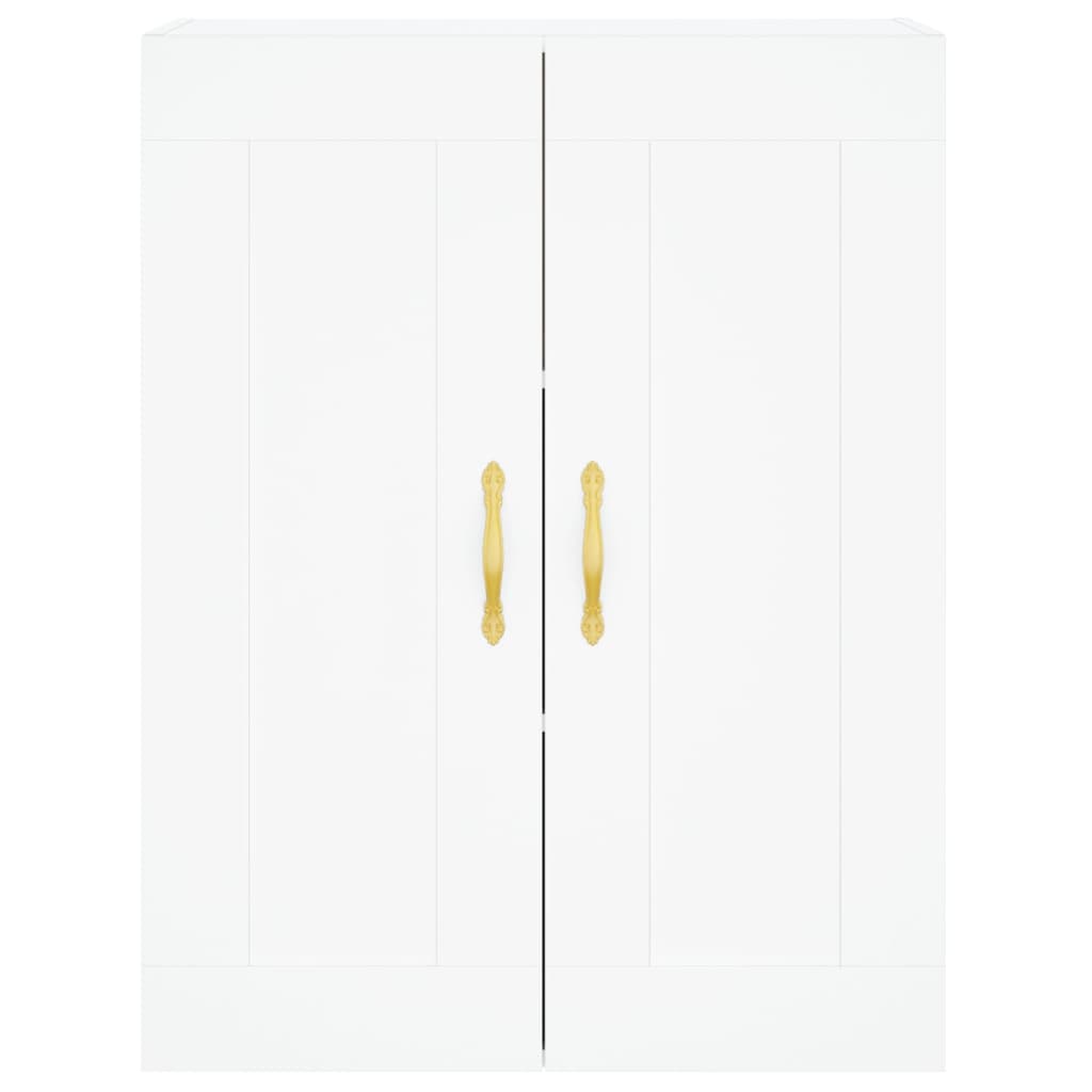 Highboard White 69,5x34x180 cm Engineered Wood