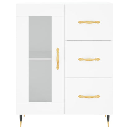 Highboard White 69,5x34x180 cm Engineered Wood