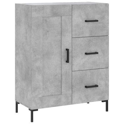 Highboard Concrete Grey 69.5x34x180 cm Engineered Wood