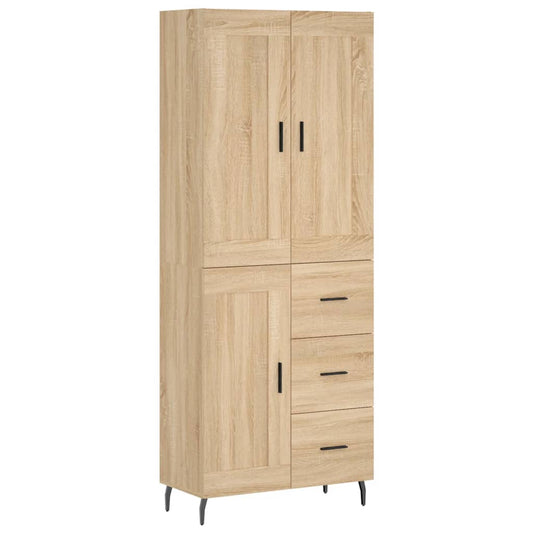 Highboard Sonoma Oak 69.5x34x180 cm Engineered Wood