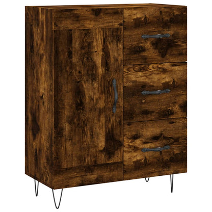 Highboard Smoked Oak 69,5x34x180 cm Engineered Wood
