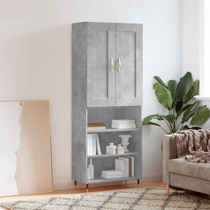 Highboard Concrete Grey 69,5x34x180 cm Engineered Wood