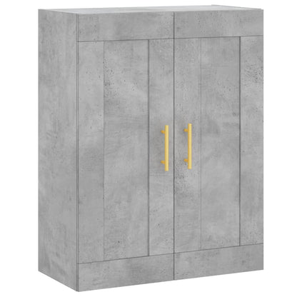 Highboard Concrete Grey 69.5x34x180 cm Engineered Wood