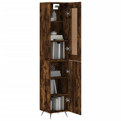 Highboard Smoked Oak 34.5x34x180 cm Engineered Wood