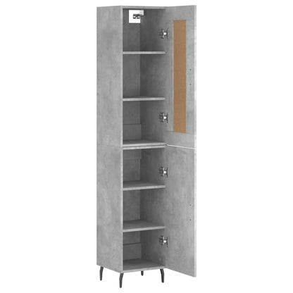 Highboard Concrete Grey 34,5x34x180 cm Engineered Wood