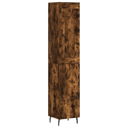 Highboard Smoked Oak 34,5x34x180 cm Engineered Wood