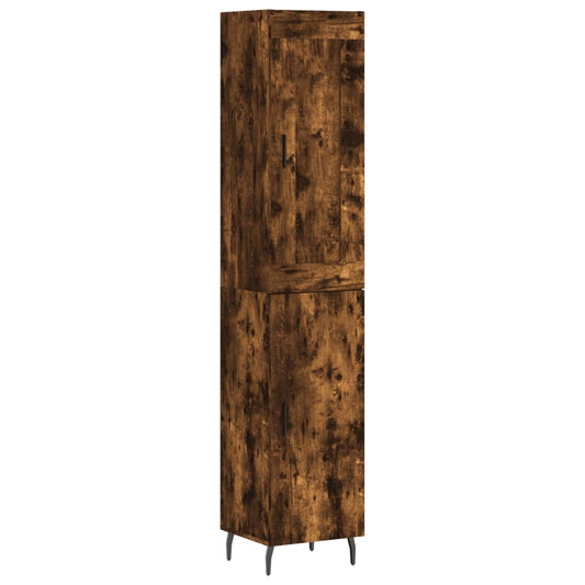 Highboard Smoked Oak 34,5x34x180 cm Engineered Wood