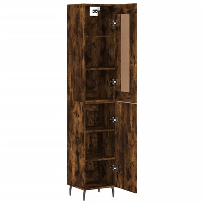 Highboard Smoked Oak 34,5x34x180 cm Engineered Wood
