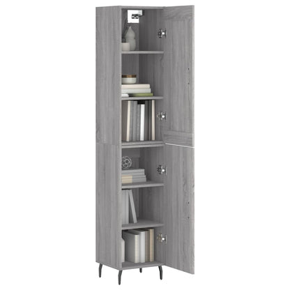 Highboard Grey Sonoma 34,5x34x180 cm Engineered Wood