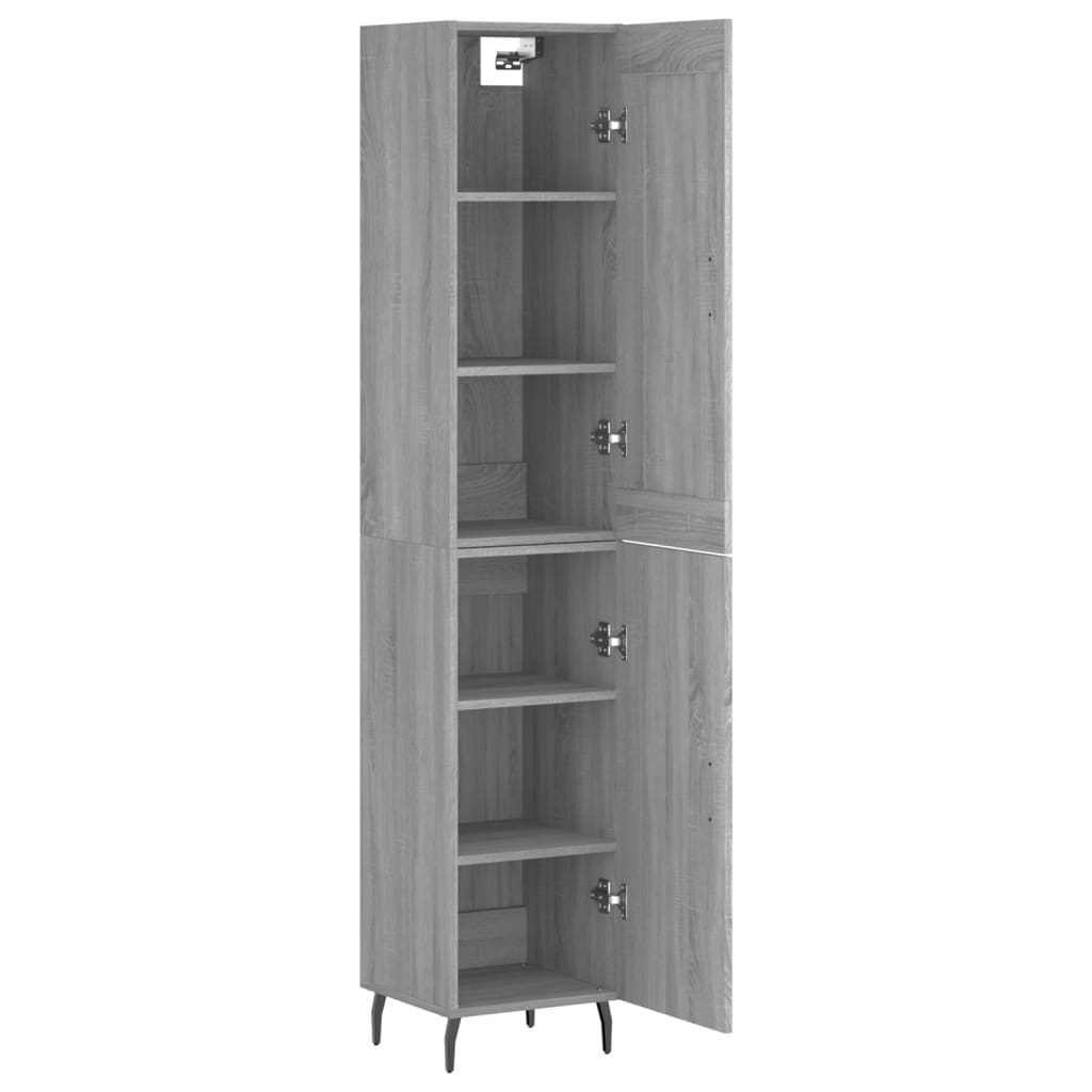 Highboard Grey Sonoma 34,5x34x180 cm Engineered Wood