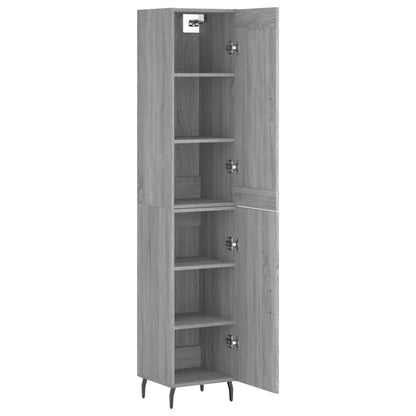 Highboard Grey Sonoma 34,5x34x180 cm Engineered Wood