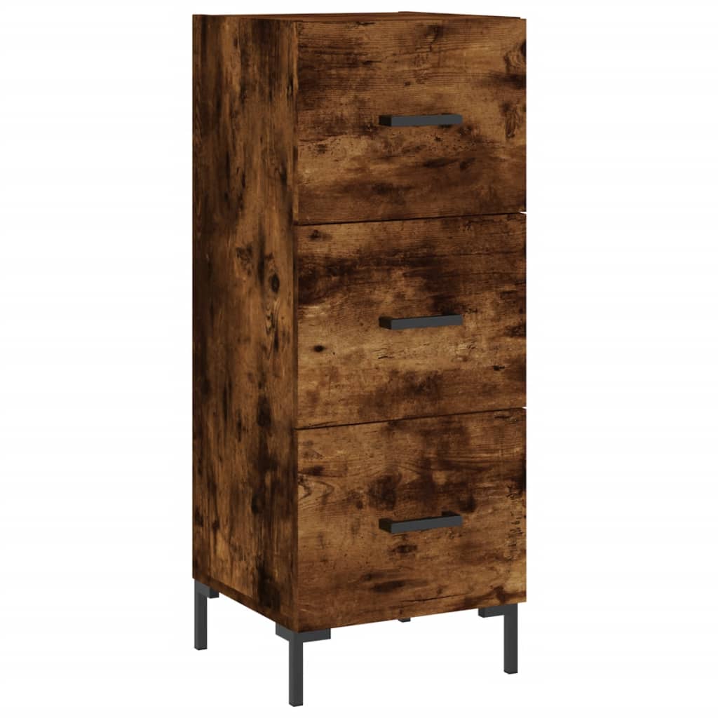 Highboard Smoked Oak 34.5x34x180 cm Engineered Wood