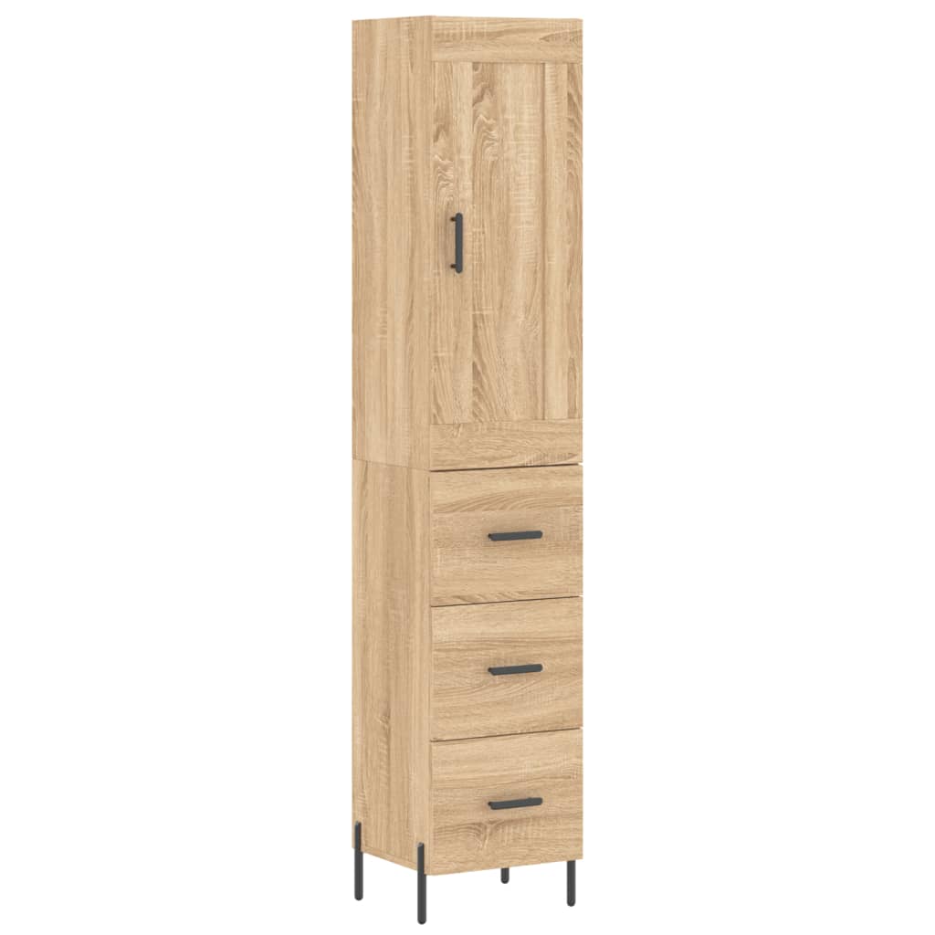 Highboard Sonoma Oak 34,5x34x180 cm Engineered Wood