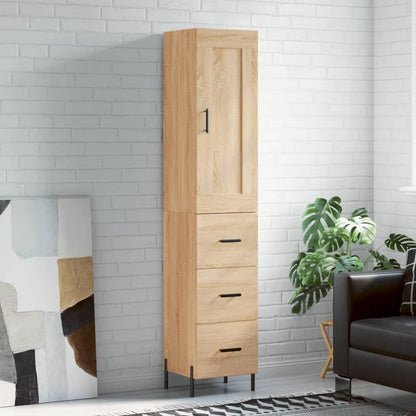 Highboard Sonoma Oak 34,5x34x180 cm Engineered Wood