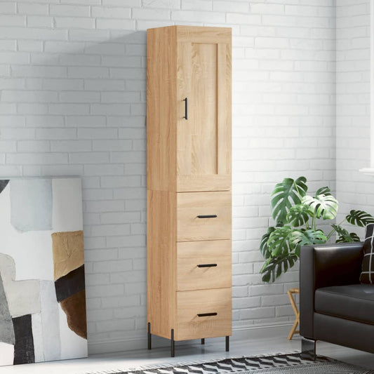 Highboard Sonoma Oak 34,5x34x180 cm Engineered Wood