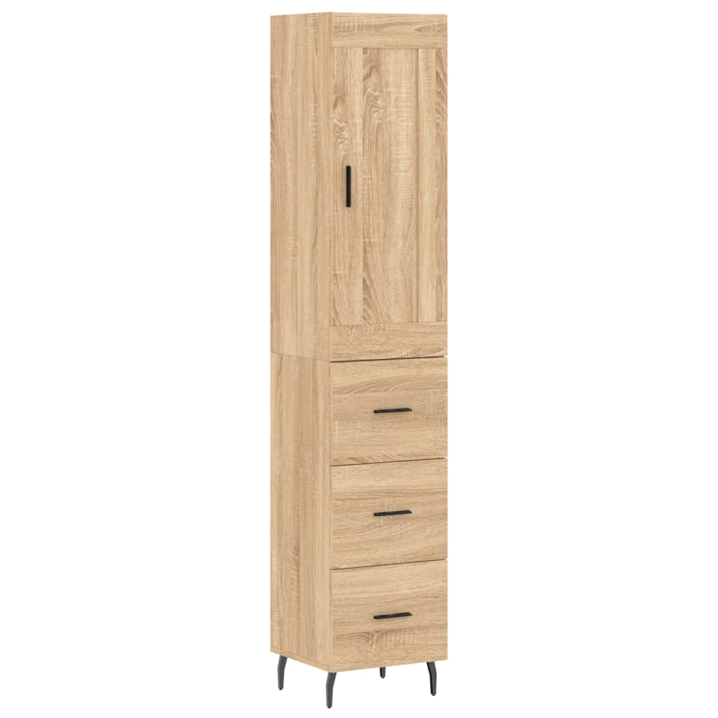 Highboard Sonoma Oak 34,5x34x180 cm Engineered Wood