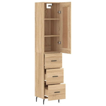 Highboard Sonoma Oak 34,5x34x180 cm Engineered Wood