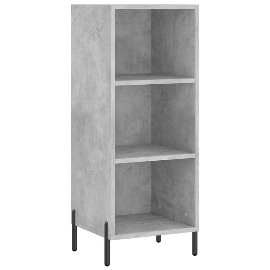 Highboard Concrete Grey 34,5x34x180 cm Engineered Wood