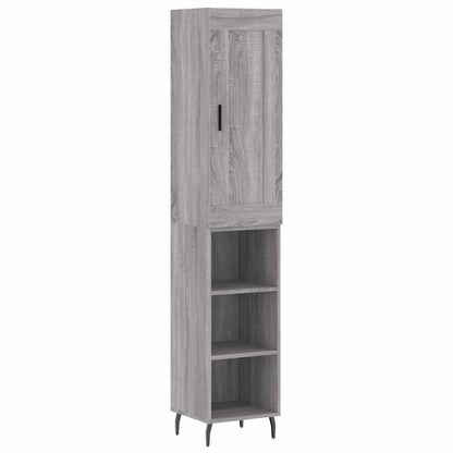 Highboard Grey Sonoma 34,5x34x180 cm Engineered Wood