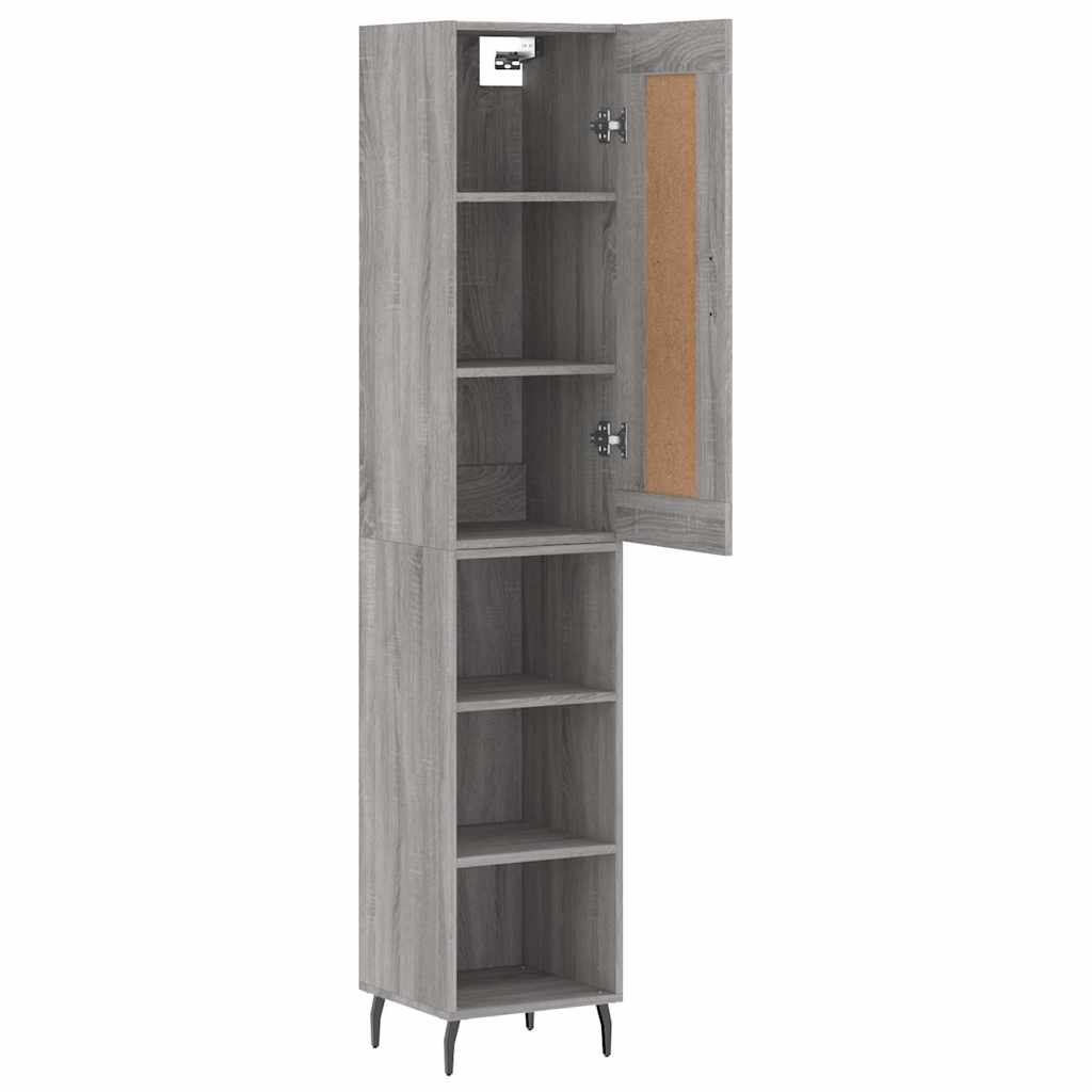 Highboard Grey Sonoma 34,5x34x180 cm Engineered Wood