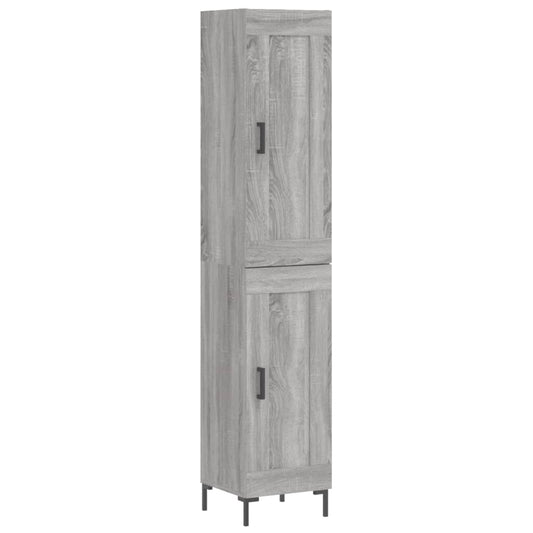 Highboard Grey Sonoma 34.5x34x180 cm Engineered Wood